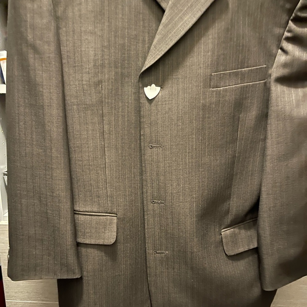 Lucelli brown pin stripe 44R suit with size 38 pants